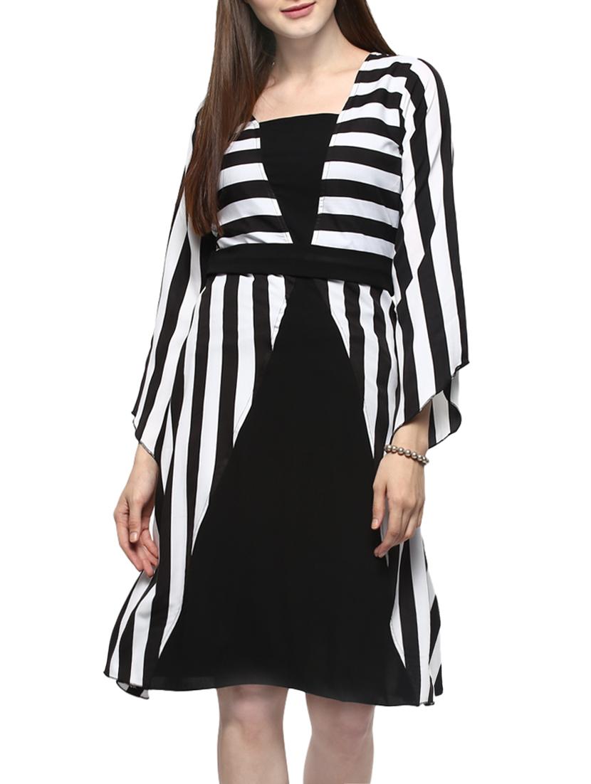 tappered sleeve a-line dress - 12562925 - Zoom Image - 1