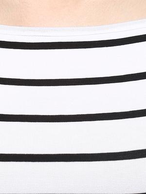 striped square neck bodyfitted dress - 12562929 - Standard Image - 4