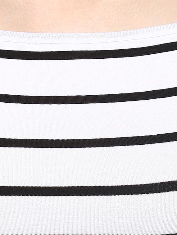 striped square neck bodyfitted dress - 12562929 - Zoom Image - 4