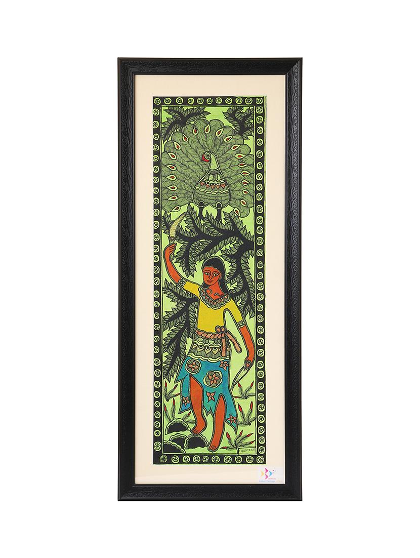 imithila mithila painting of celebrations of rains (65 x 27 cms) - 12563998 - Zoom Image - 2
