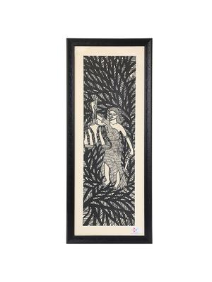 imithila peacocks celebrating autumn on tree (65 x 27 cms) - 12564000 - Standard Image - 2