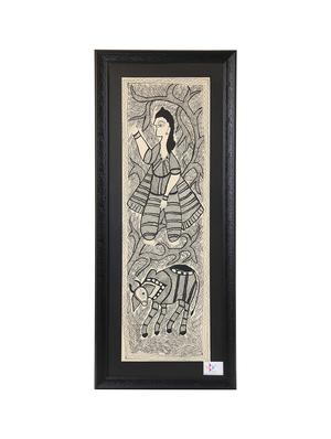 imithila lord krishna with his favorite cow (65 x 27 cms) - 12564001 - Standard Image - 2