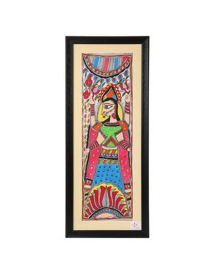 imithila devi parvati depicted in mithila style (65 x 27 cms) - 12564005 - Standard Image - 2