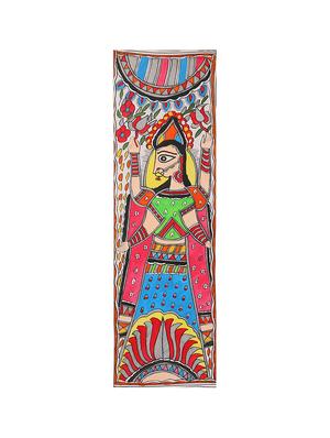 imithila devi parvati depicted in mithila style (65 x 27 cms) - 12564005 - Standard Image - 3