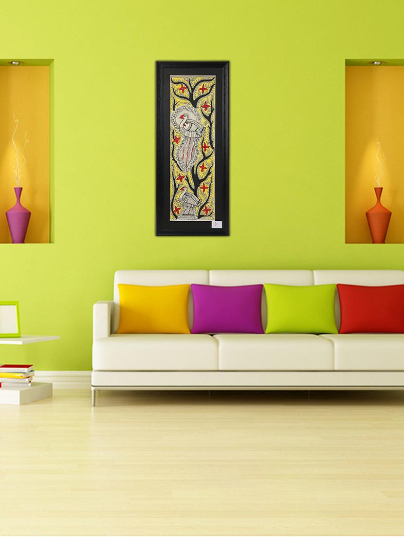 imithila evolution of life with peacock and fish on a beautiful background (65 x 27 cms) - 12564008 - Zoom Image - 1