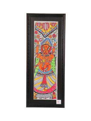 imithila four armed lord ganpati with his mushak vahan (65 x 27 cms) - 12564016 - Standard Image - 2
