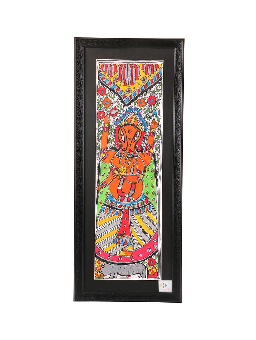 imithila four armed lord ganpati with his mushak vahan (65 x 27 cms) - 12564016 - Zoom Image - 2