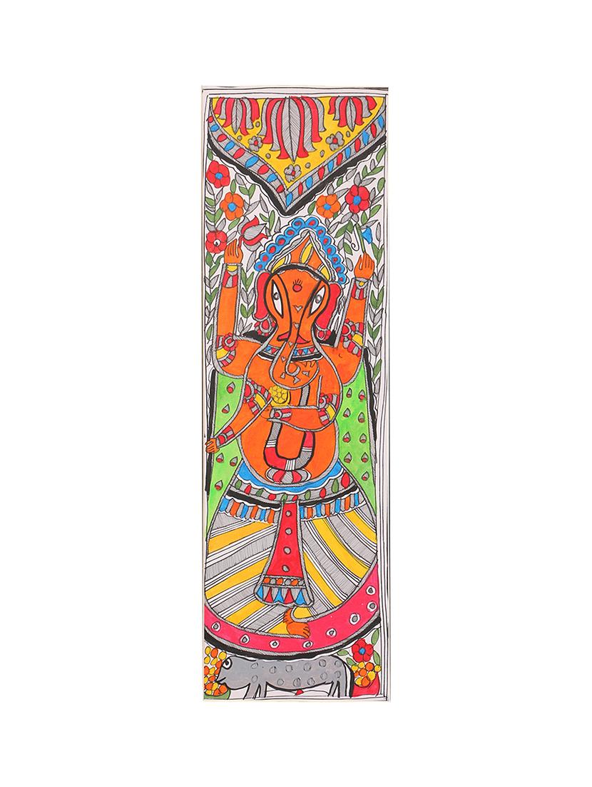 imithila four armed lord ganpati with his mushak vahan (65 x 27 cms) - 12564016 - Zoom Image - 3
