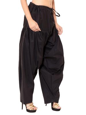 pink & black cotton patiyala salwar (set of 2) - 12569263 - Standard Image - 2