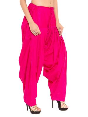 pink & black cotton patiyala salwar (set of 2) - 12569263 - Standard Image - 6