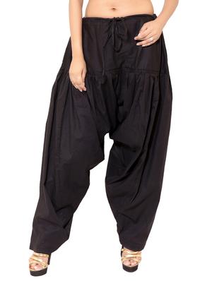 purple & black cotton patiyala salwar (set of 2) - 12569264 - Standard Image - 2