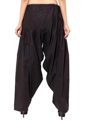 purple & black cotton patiyala salwar (set of 2) - 12569264 - Standard Image - 4
