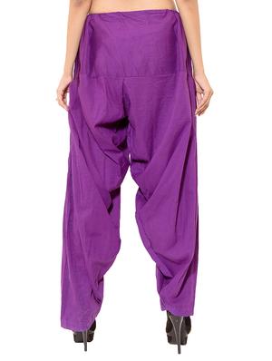 purple & black cotton patiyala salwar (set of 2) - 12569264 - Standard Image - 7