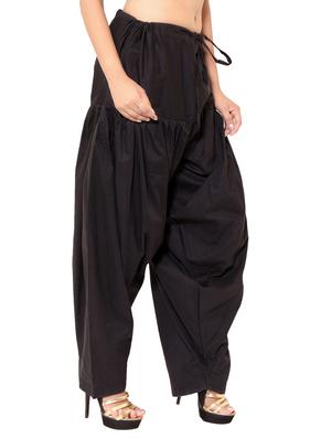 blue & black cotton patiyala salwar (set of 2) - 12569266 - Standard Image - 3