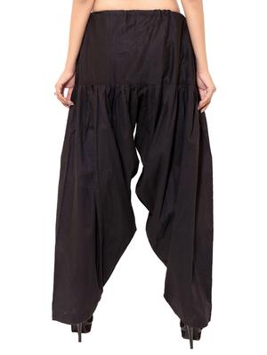 blue & black cotton patiyala salwar (set of 2) - 12569266 - Standard Image - 4