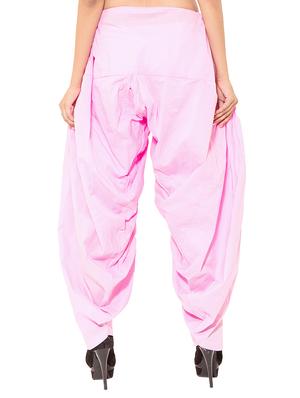 pink cotton patiyala salwar (set of 2) - 12569275 - Standard Image - 4