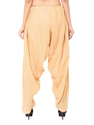 beige & red cotton patiyala salwar (set of 2) - 12569286 - Standard Image - 4