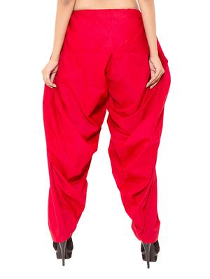 beige & red cotton patiyala salwar (set of 2) - 12569286 - Standard Image - 7