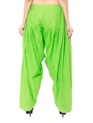 green & blue cotton patiyala salwar (set of 2) - 12569299 - Standard Image - 4