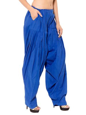 green & blue cotton patiyala salwar (set of 2) - 12569299 - Standard Image - 6