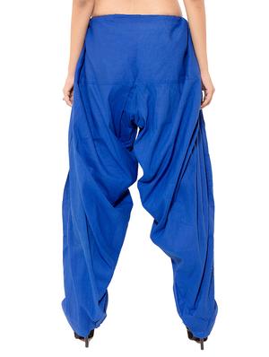 green & blue cotton patiyala salwar (set of 2) - 12569299 - Standard Image - 7