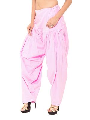 yellow & pink cotton patiyala salwar (set of 2) - 12569317 - Standard Image - 6