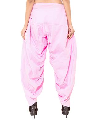 yellow & pink cotton patiyala salwar (set of 2) - 12569317 - Standard Image - 7