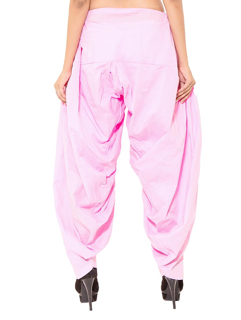 yellow & pink cotton patiyala salwar (set of 2) - 12569317 - Zoom Image - 7