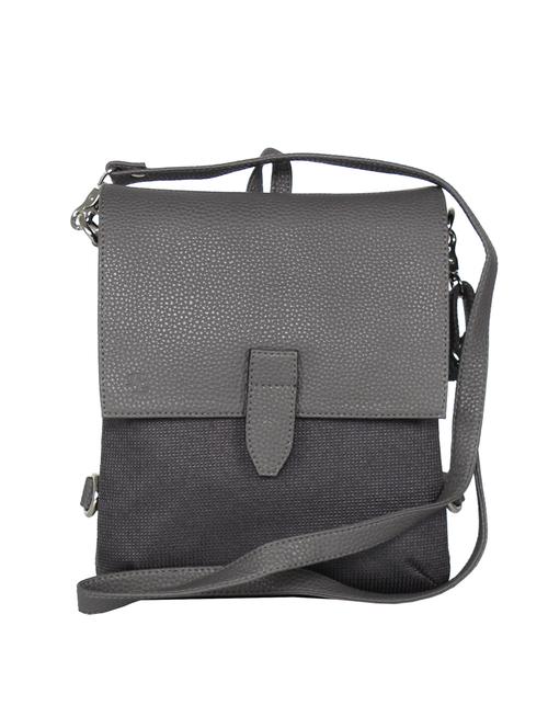 grey leatherette sling bag - 12569671 -  Standard Image - 0