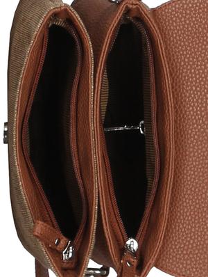 beige leatherette sling bag - 12569672 - Standard Image - 3