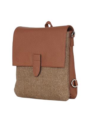 beige leatherette sling bag - 12569672 - Standard Image - 5