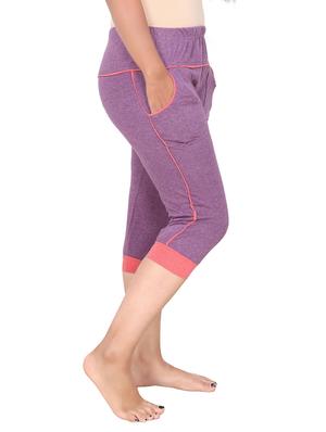 purple cotton capri - 12578913 - Standard Image - 2
