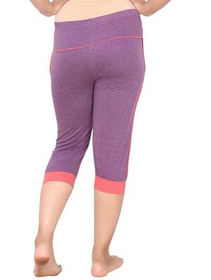 purple cotton capri - 12578913 - Standard Image - 3