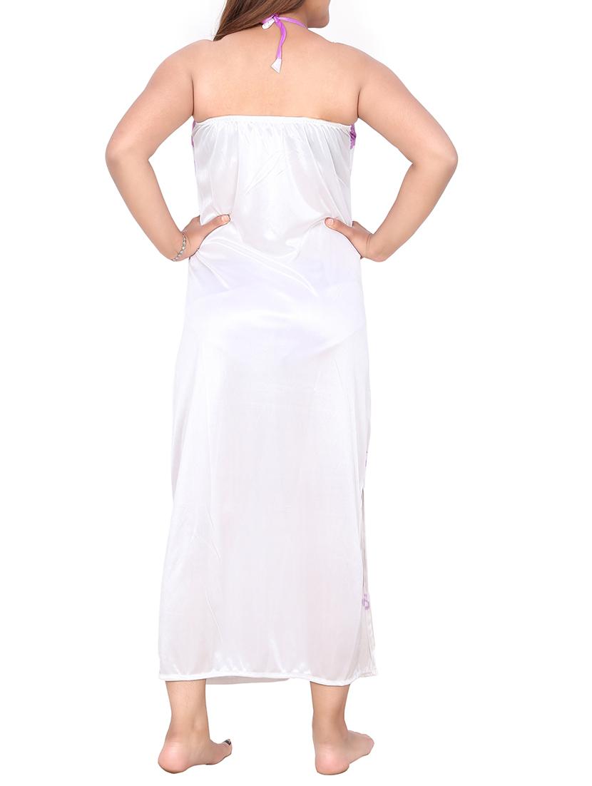 purple satin gown set - 12578943 - Zoom Image - 6