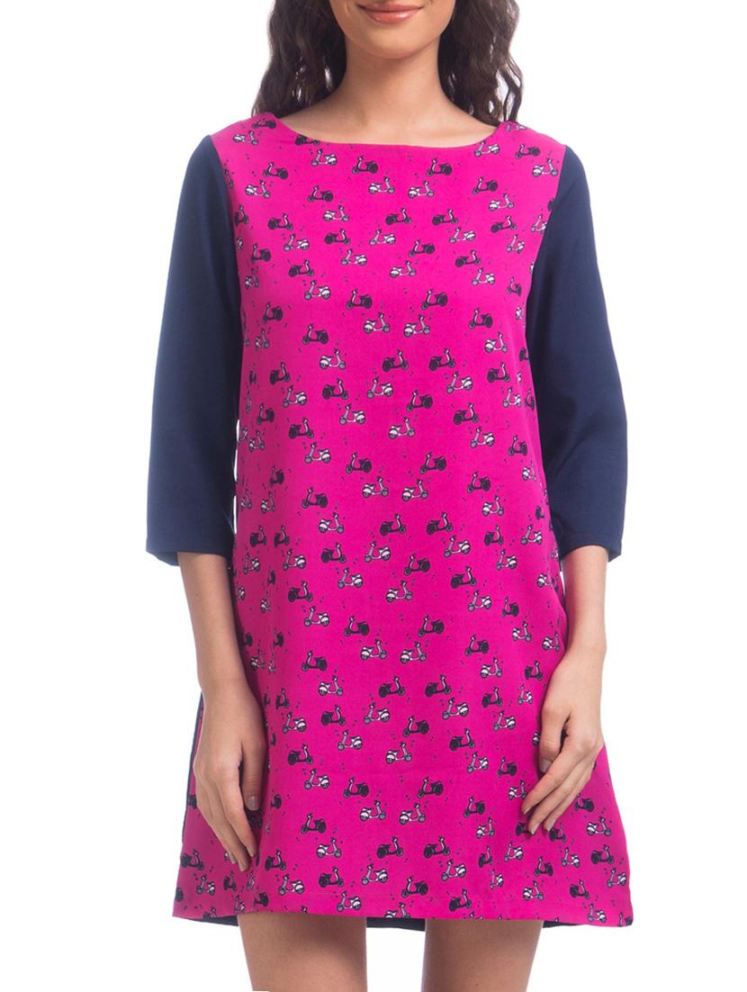 pink boat neck shift dress