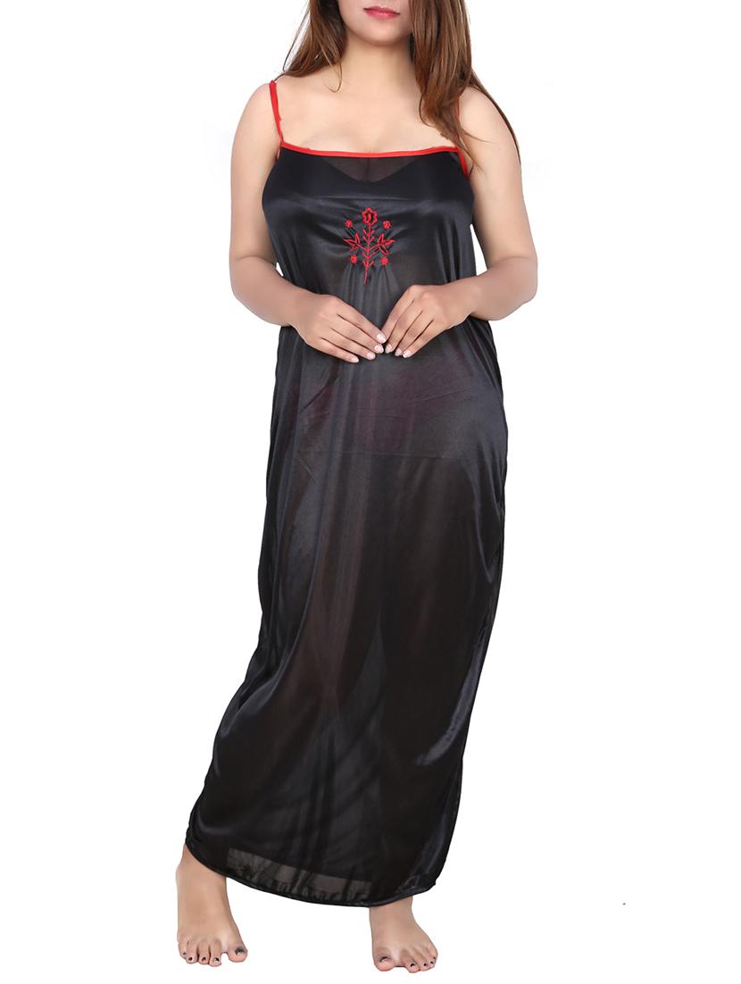 red satin gown set - 12578994 - Zoom Image - 4