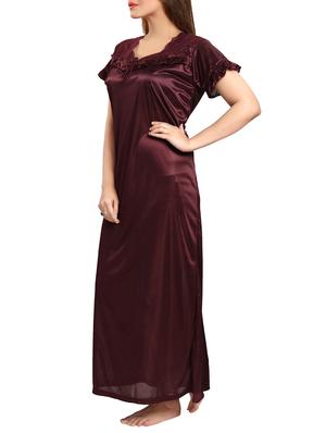 brown satin gown - 12578999 - Standard Image - 2