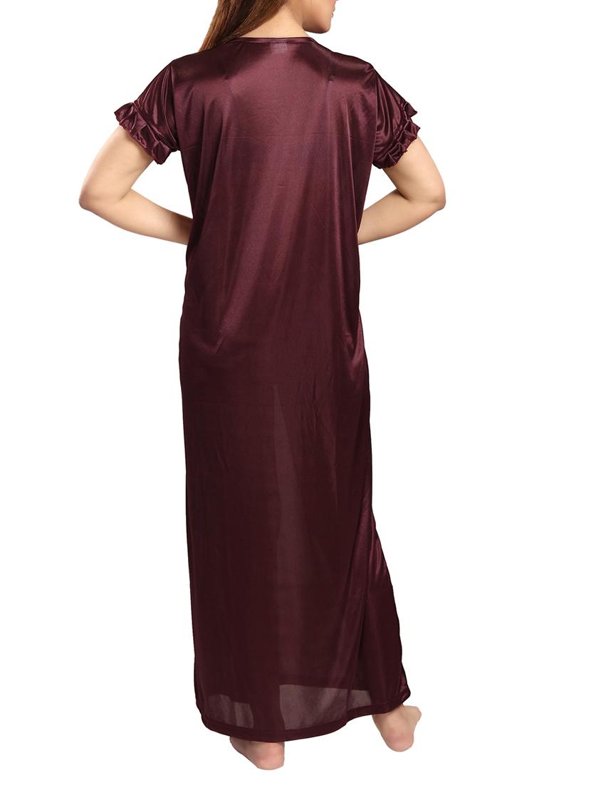 brown satin gown - 12578999 - Zoom Image - 3