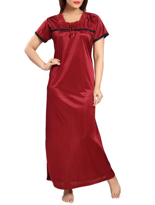red satin gown - 12579002 - Standard Image - 1