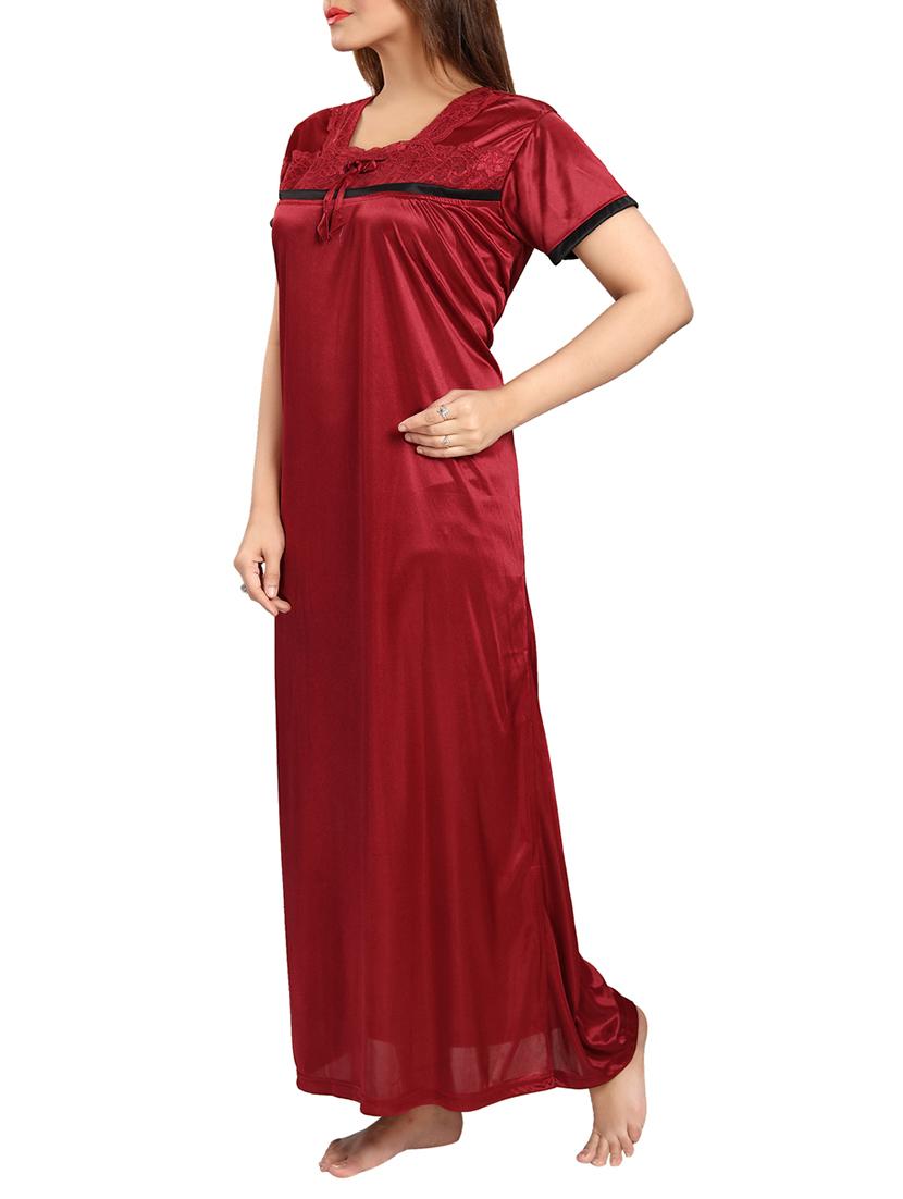 red satin gown - 12579002 - Zoom Image - 2