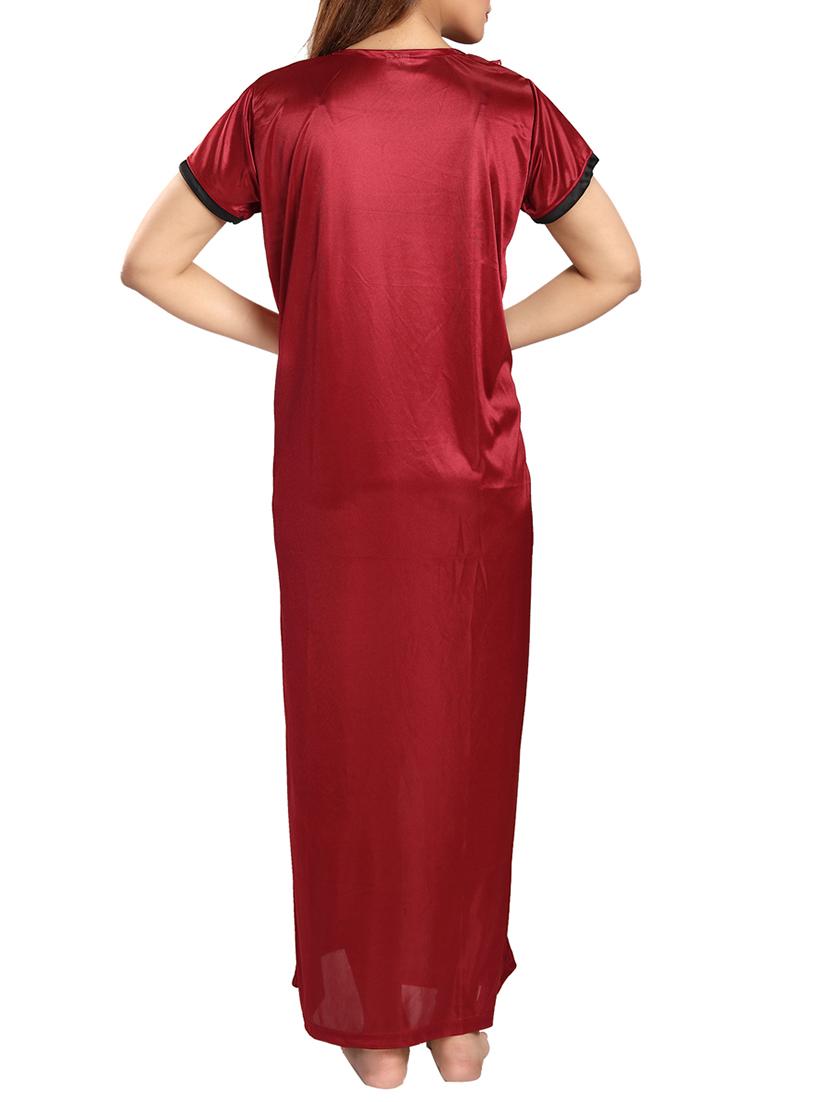 red satin gown - 12579002 - Zoom Image - 3