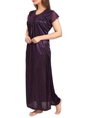 purple satin gown - 12579006 - Standard Image - 2