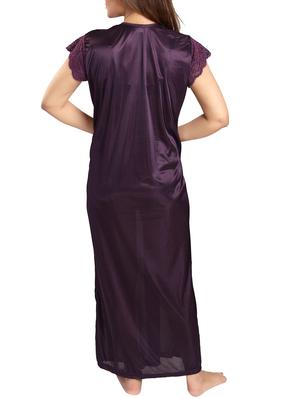 purple satin gown - 12579006 - Standard Image - 3