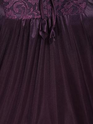 purple satin gown - 12579006 - Standard Image - 4