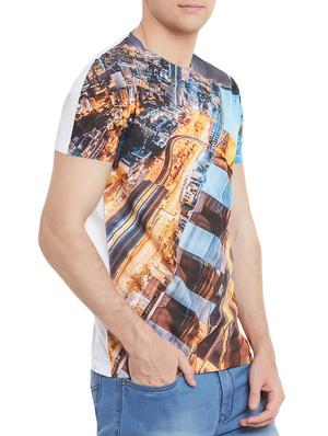 multi colored polyester front print tshirt - 12579602 - Standard Image - 2