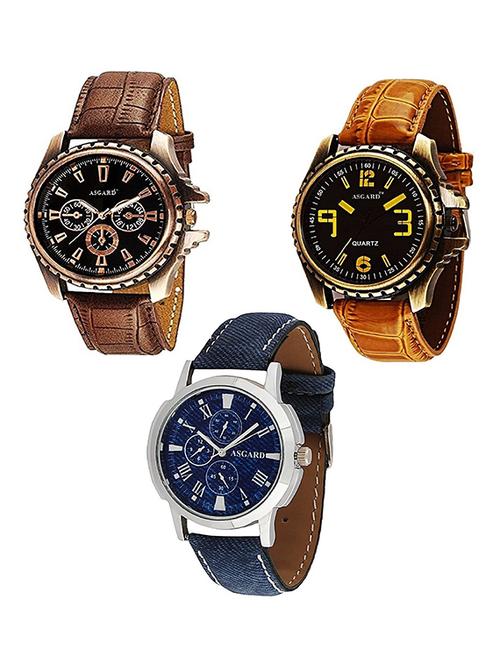 set of 3 analog watch combo - 12579852 - Standard Image - 1
