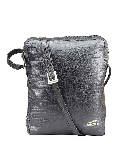 black leather sling bag - 12580975 - Standard Image - 1