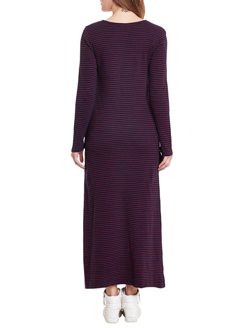 navy blue jersey maxi dress - 12581185 - Zoom Image - 3