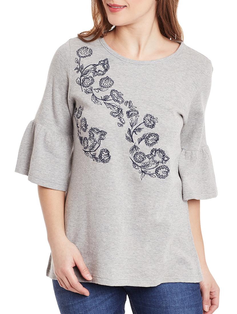 grey jersey top - 12581190 - Zoom Image - 1