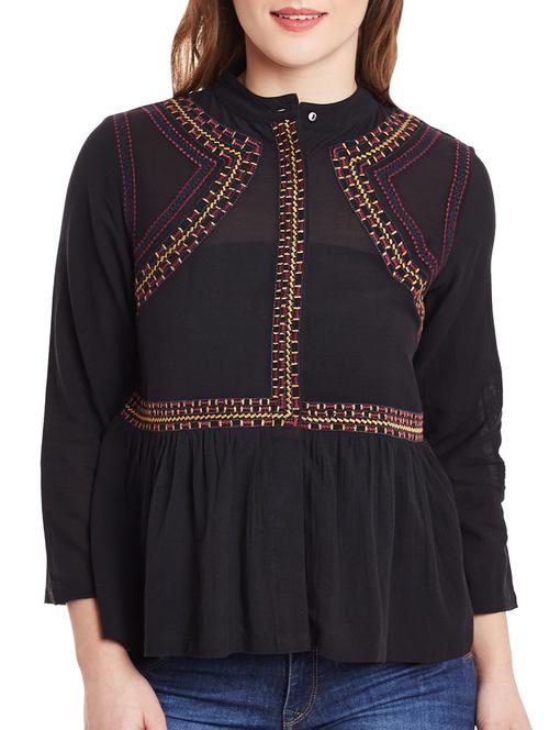 black cotton top - 12581192 - Standard Image - 1